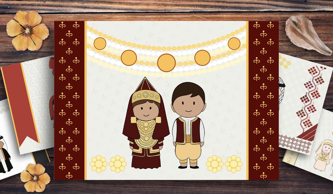 Many of the traditions that are witnessed at Algerian weddings have been inherited from the historical elite and royalty (Illustration/MEE)