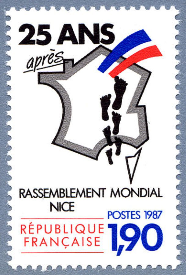 Timbre émis en 1987 en France à l’occasion du rassemblement mondial des pieds-noirs à Nice (capture d’écran)