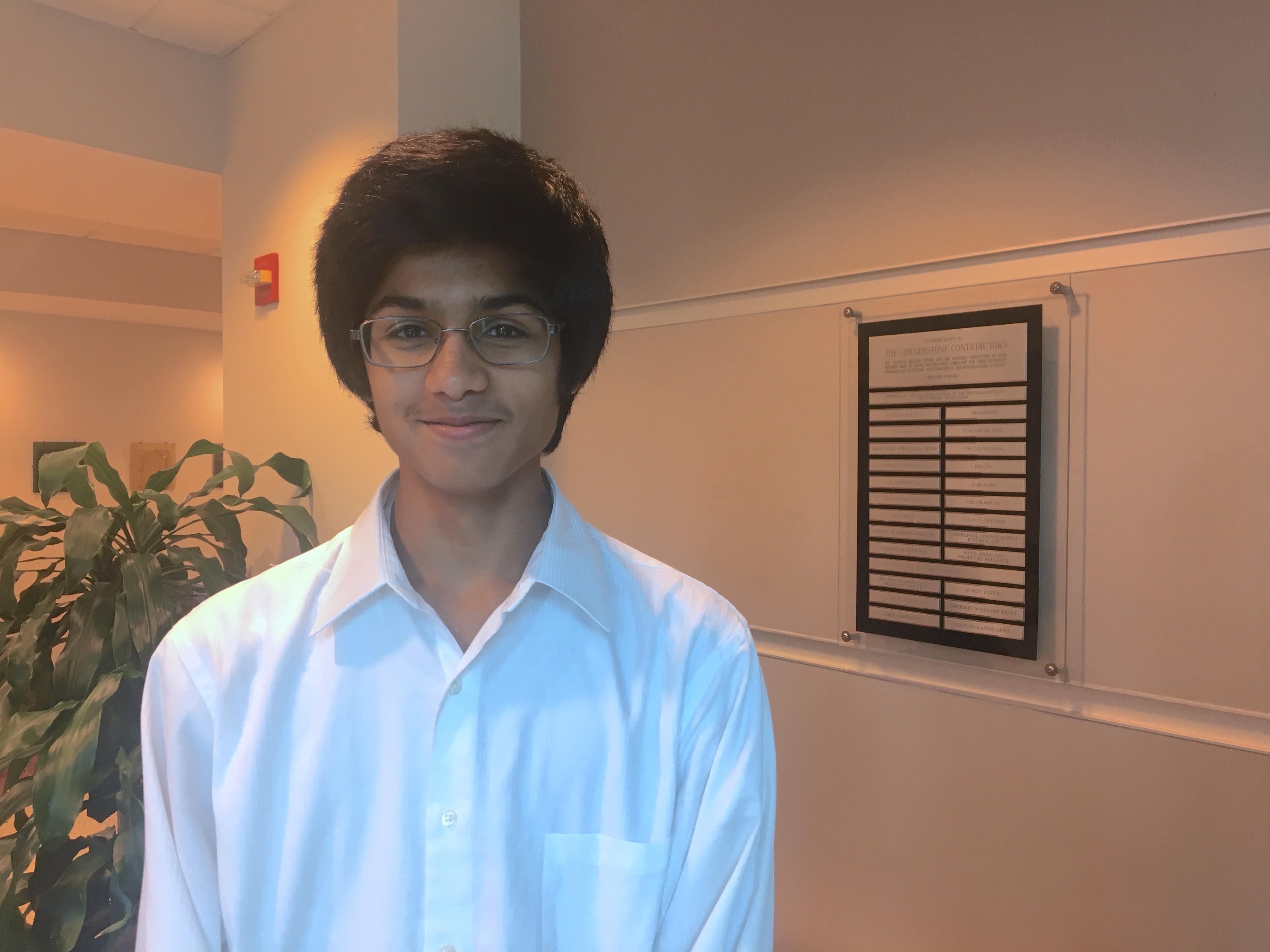 Ameen Ahmad, 16, at the Muslim Caucus Educational Collective conference on 24 July (MEE/Sheren Khalel)