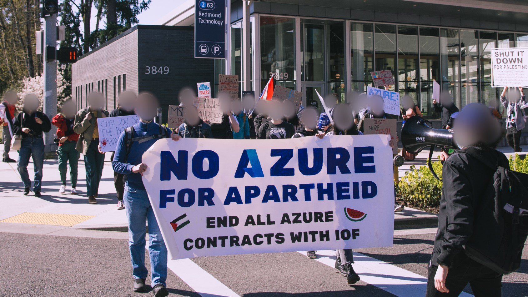 Microsoft workers have been campaigning against the company supplying cloud services to Israel (Supplied)