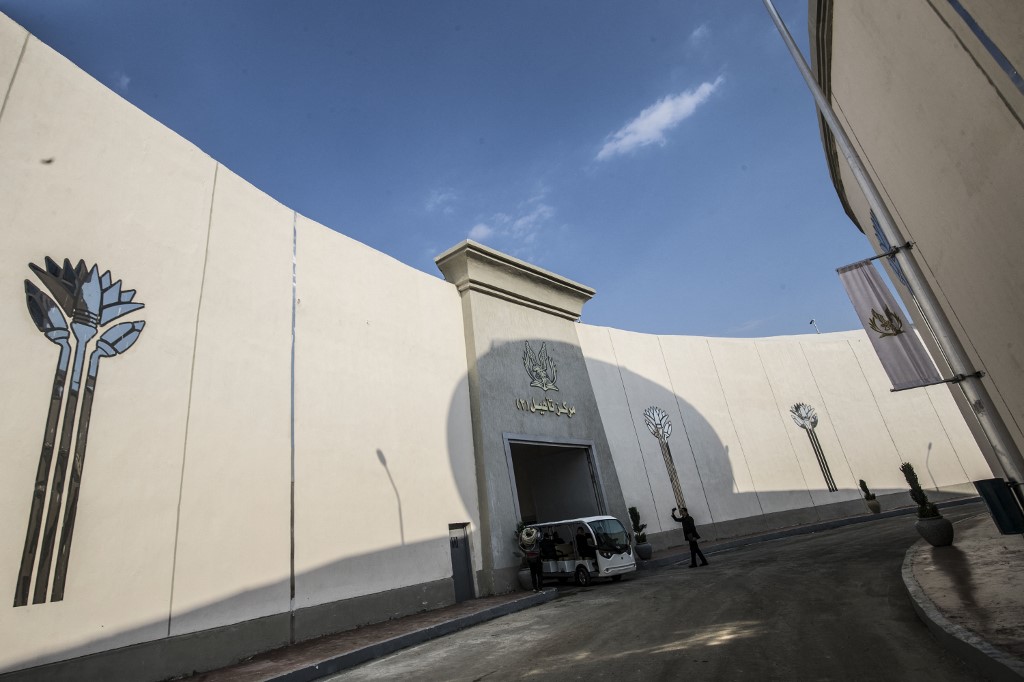A picture taken on January 16, 2022 shows the Correctional and Rehabilitation Centre in Badr city, 65 kms east of the Egyptian capital Cairo, during a government-guided tour for the media. Khaled DESOUKI / AFP