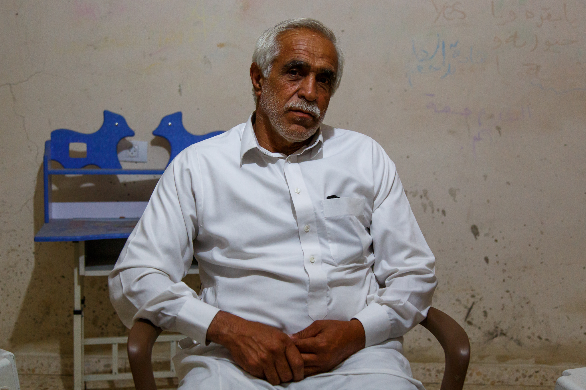 Bassam Abu Eisheh, the mukhtar of Tel Rumeida (MEE/Miriam Deprez)