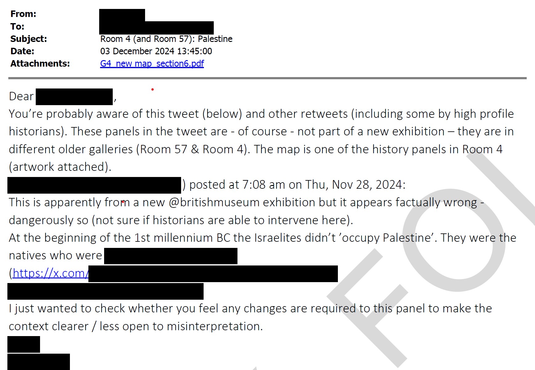 British Museum FOI emails