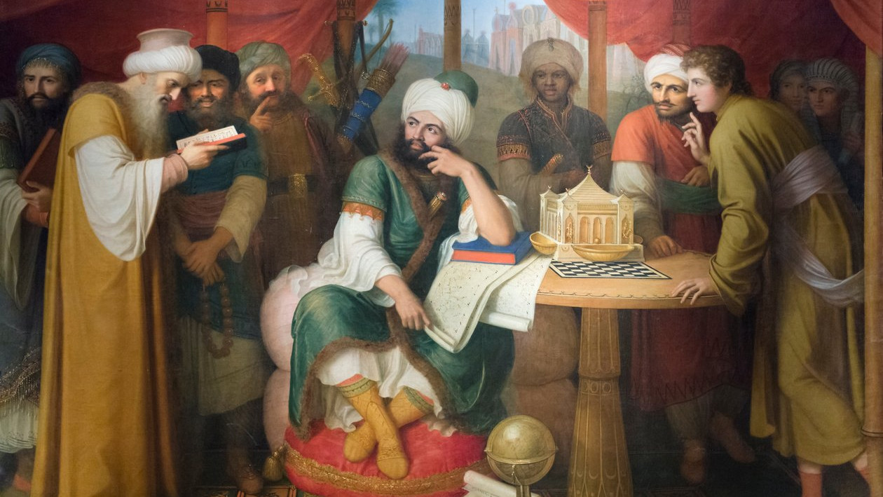 Le calife Harun al-Rashid (763/766-809), peint par l’artiste italien Gaspare Landi plus de 1 000 ans plus tard, en 1813 (Museo di Capodimonte, Naples)