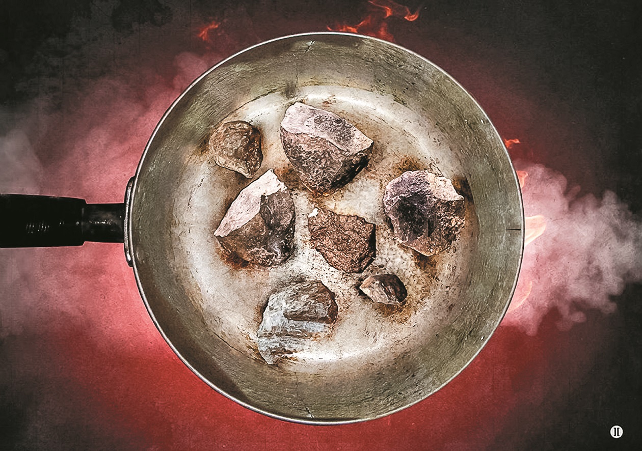 Imran Faour, « Al-Maadamiya, affamé à mort », 2013, design. En mars 2013, le gouvernement impose un siège total à la ville. En plus de lui avoir coupé l’accès aux denrées alimentaires et aux médicaments, il interdit désormais toute entrée ou sortie. Mouadamiya prend le surnom de « ville des affamés »