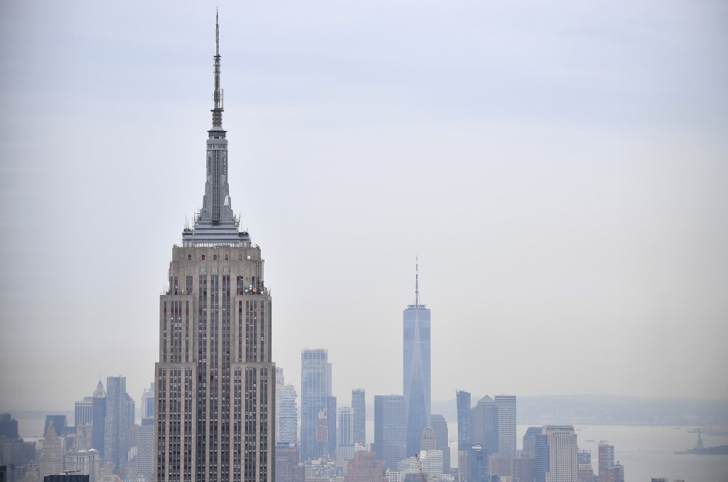 The Empire State Building and other New York skyscrapers are pictured on 6 August (AFP)