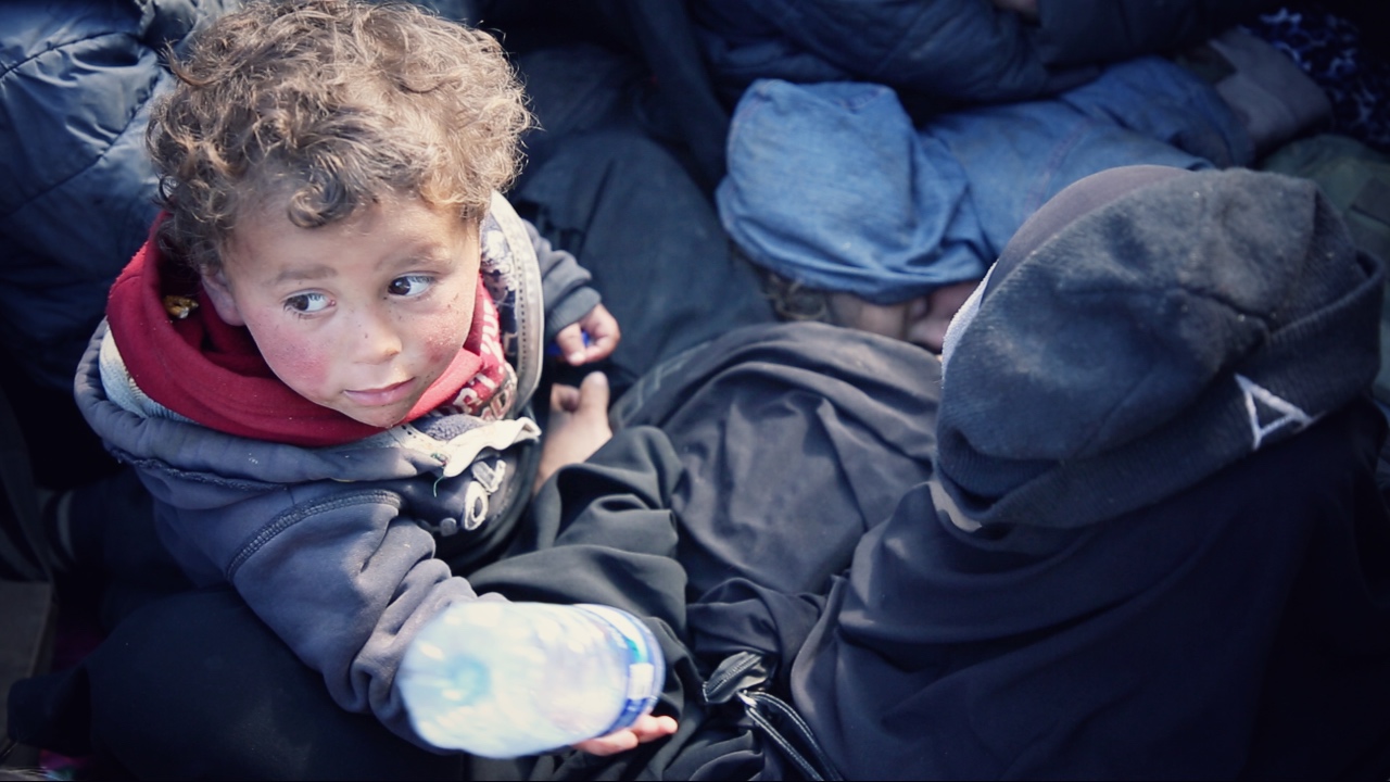 Julie, a French woman who joined IS in 2012, was transferred with her son from Baghouz to al-Hol camp (MEE/Stéphane Kenech)
