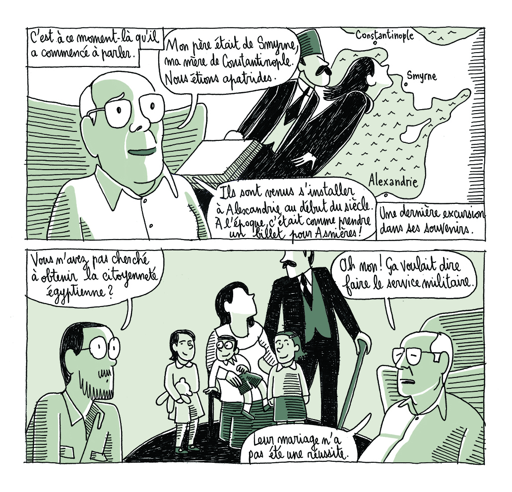 Son grand-père se confie à lui et commence à dérouler la généalogie familiale (avec l’aimable autorisation de Jérémie Dres)