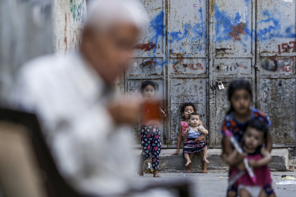 Al-Shati camp for Palestinian refugees in central Gaza is pictured on 20 June (AFP)