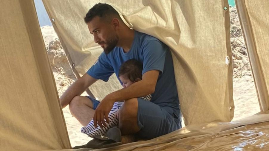 One-year-old Rakan has suffered from malnutrition amid the Gaza genocide (Supplied photo)