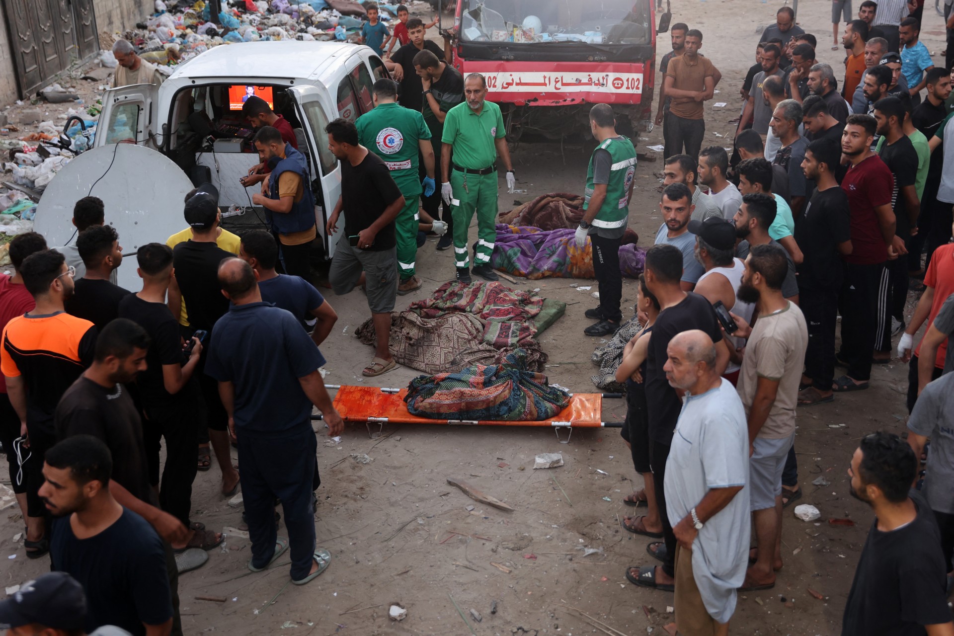 gaza city israeli strike on school aftermath