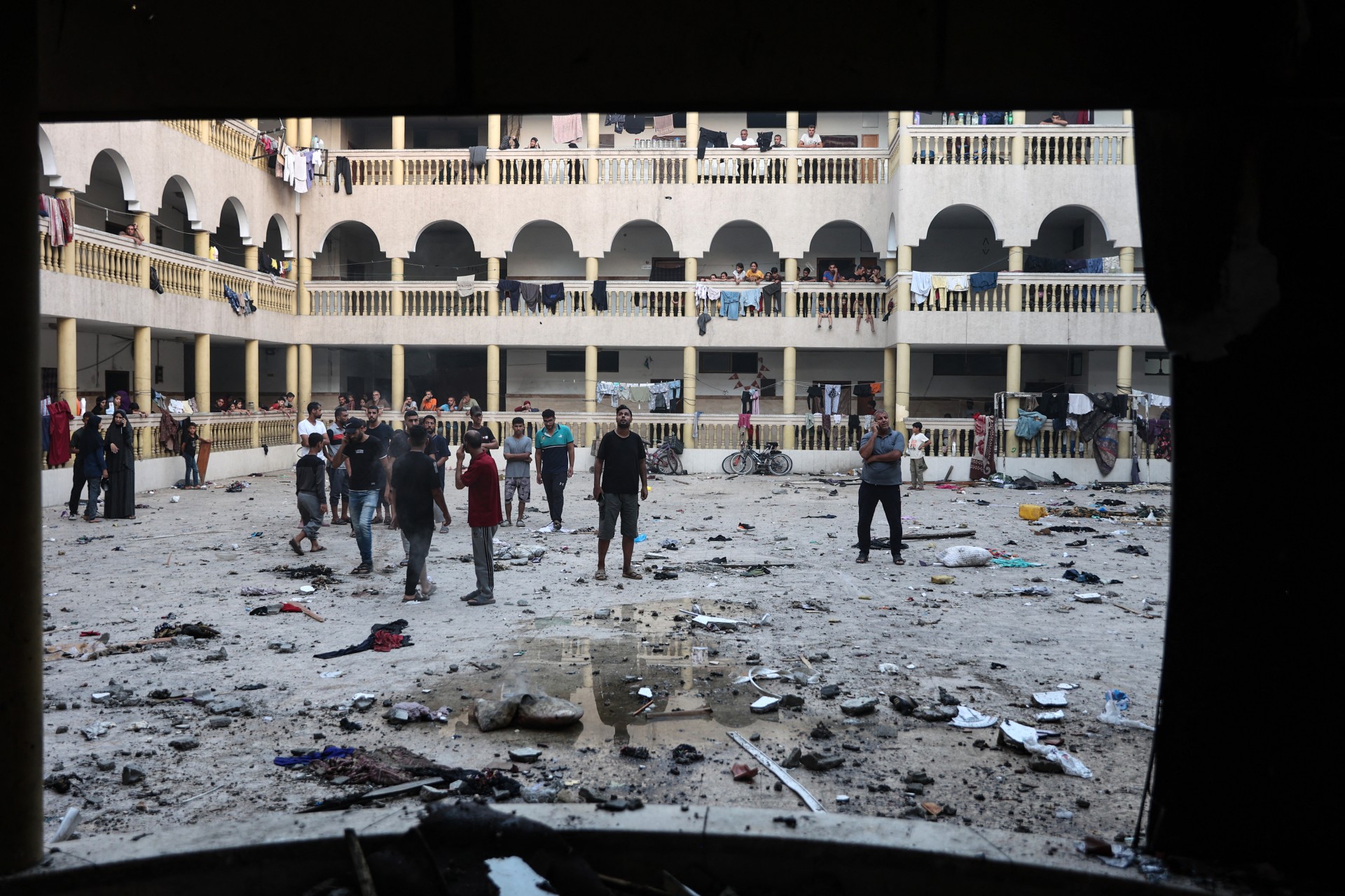 gaza city school strike