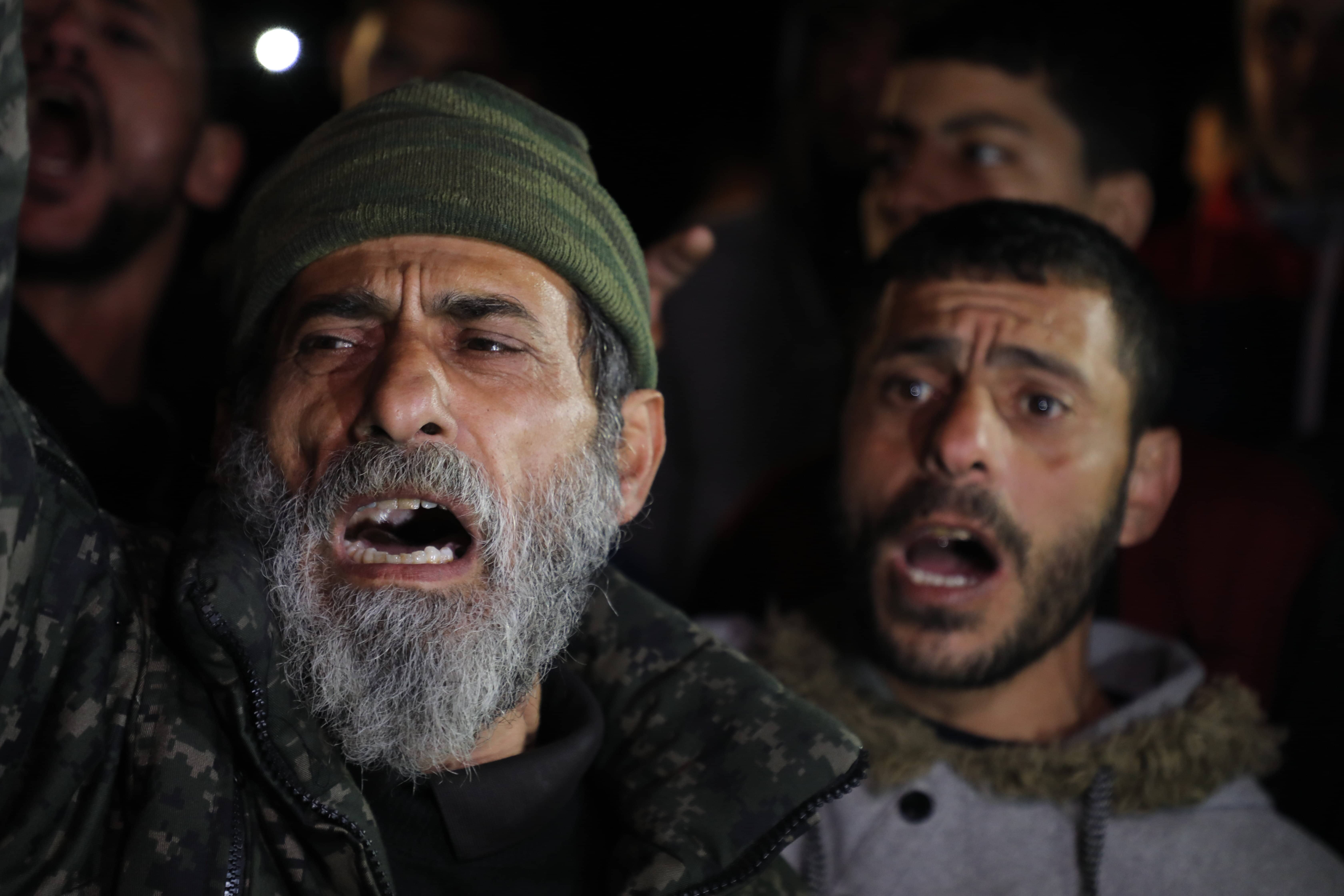 Palestinians protest in Gaza