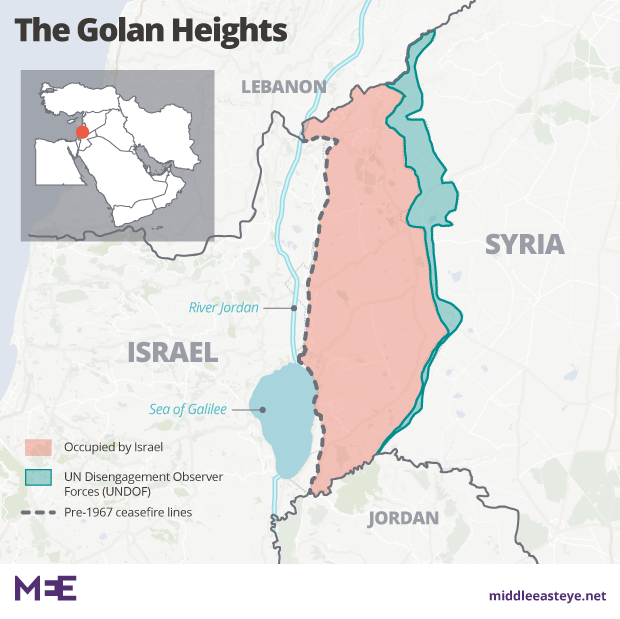 Golan Heights map