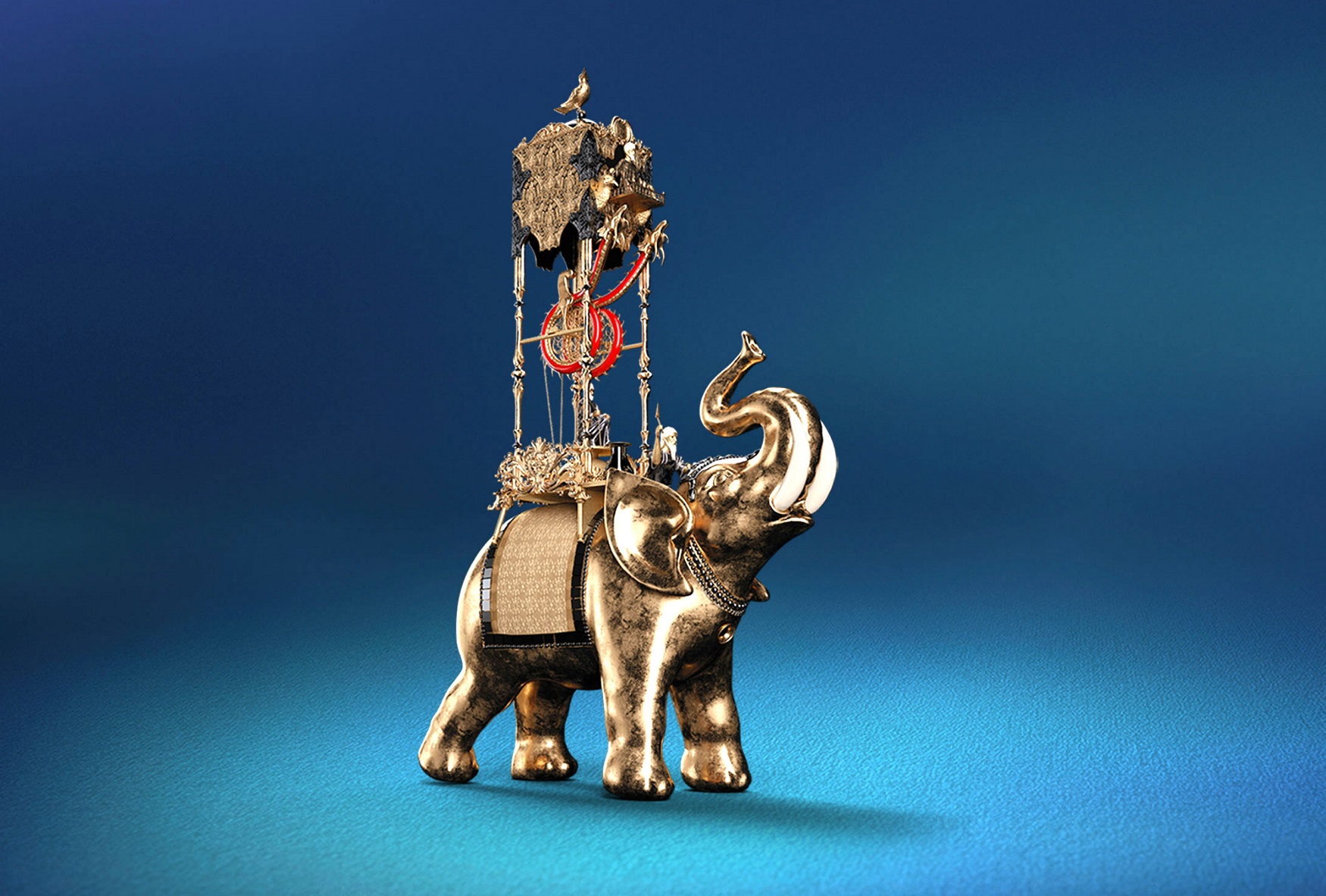 This elephant clock is al-Jazari’s most famous and complex work: it told the time every 30 minutes