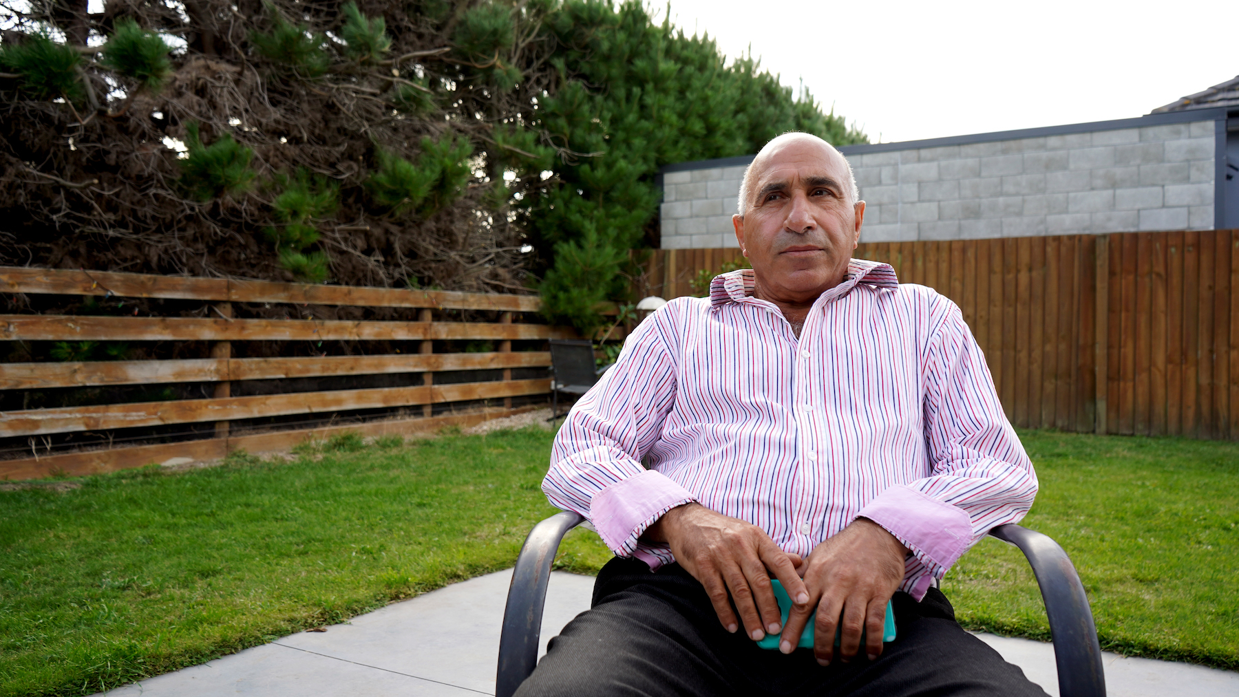 Hazim Mohammed was sitting at the back of the mosque when the shooting began (MEE/ Mohamed Hasan)