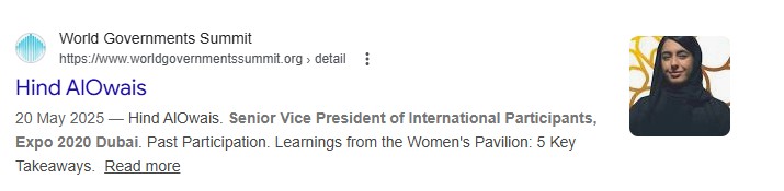 hind alowais world government summit