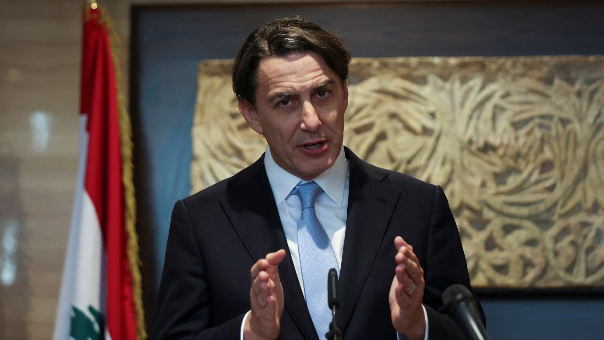 US envoy Amos Hochstein in Beirut (Reuters/Mohamed Azakir)