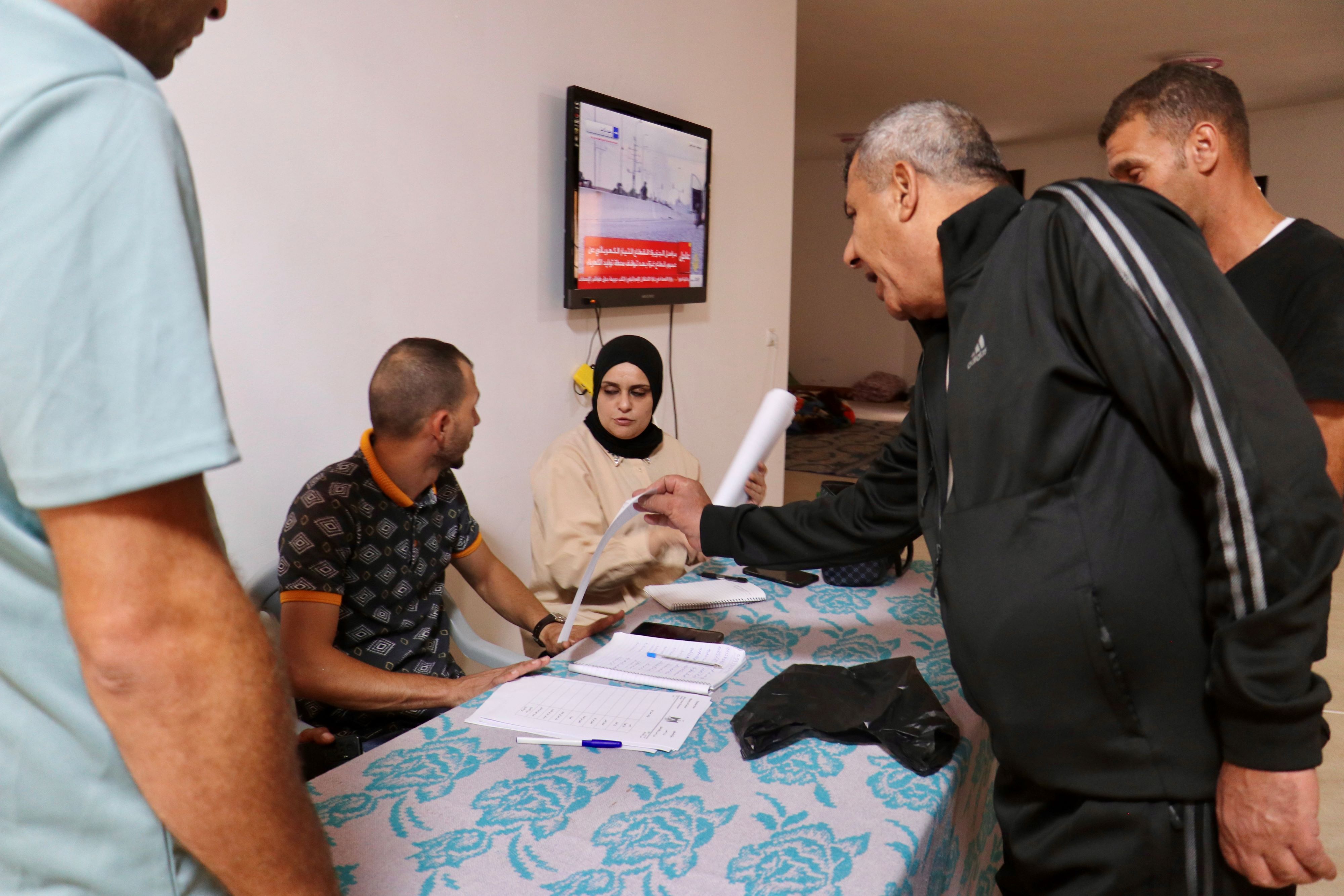 Gaza workers in the West Bank after their permits are revoked for Israel (MEE/Misab Shawir)