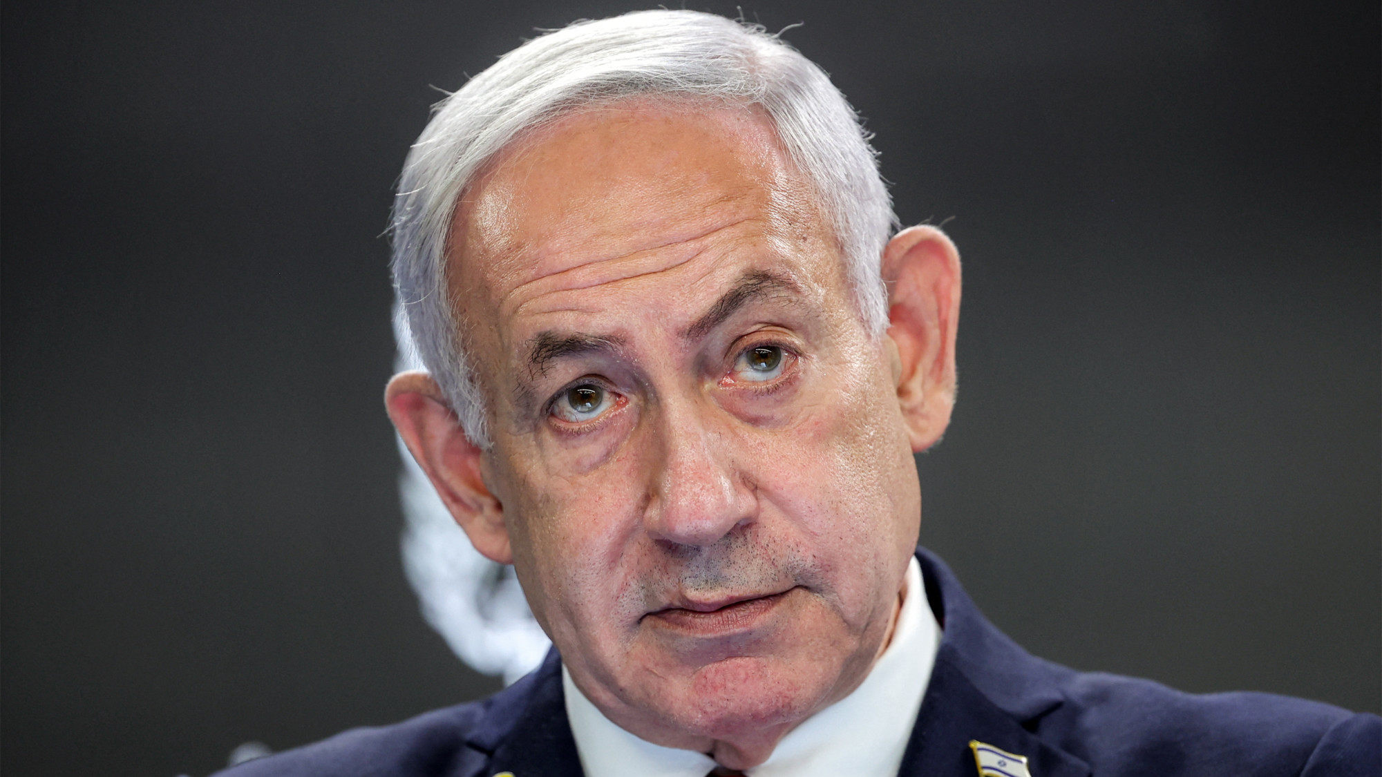 Israel's Prime Minister Benjamin Netanyahu gives a press conference at the Prime minister’s office in Jerusalem on 10 August 2025 (AFP/Abir Sultan)
