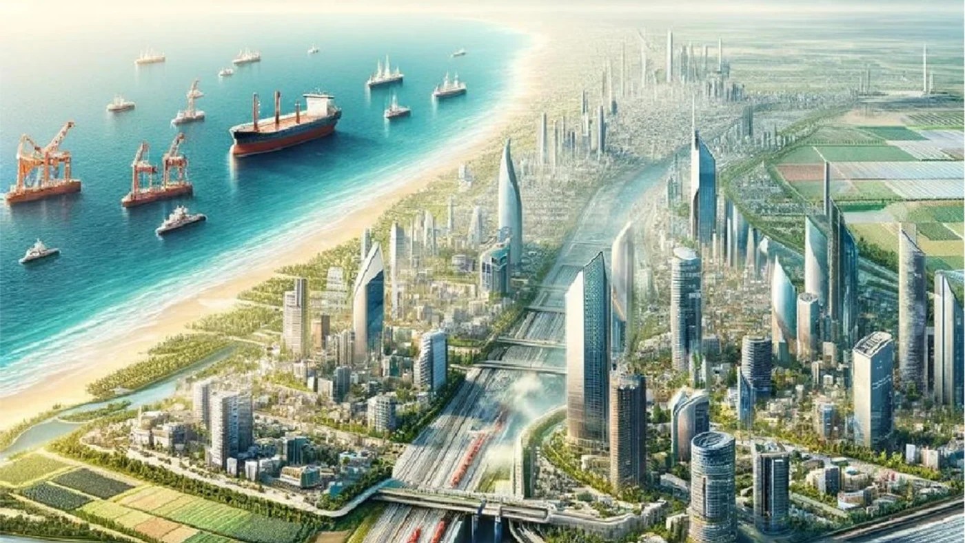 The lead image from the Gaza redevelopment proposal leaked over the weekend (Supplied)