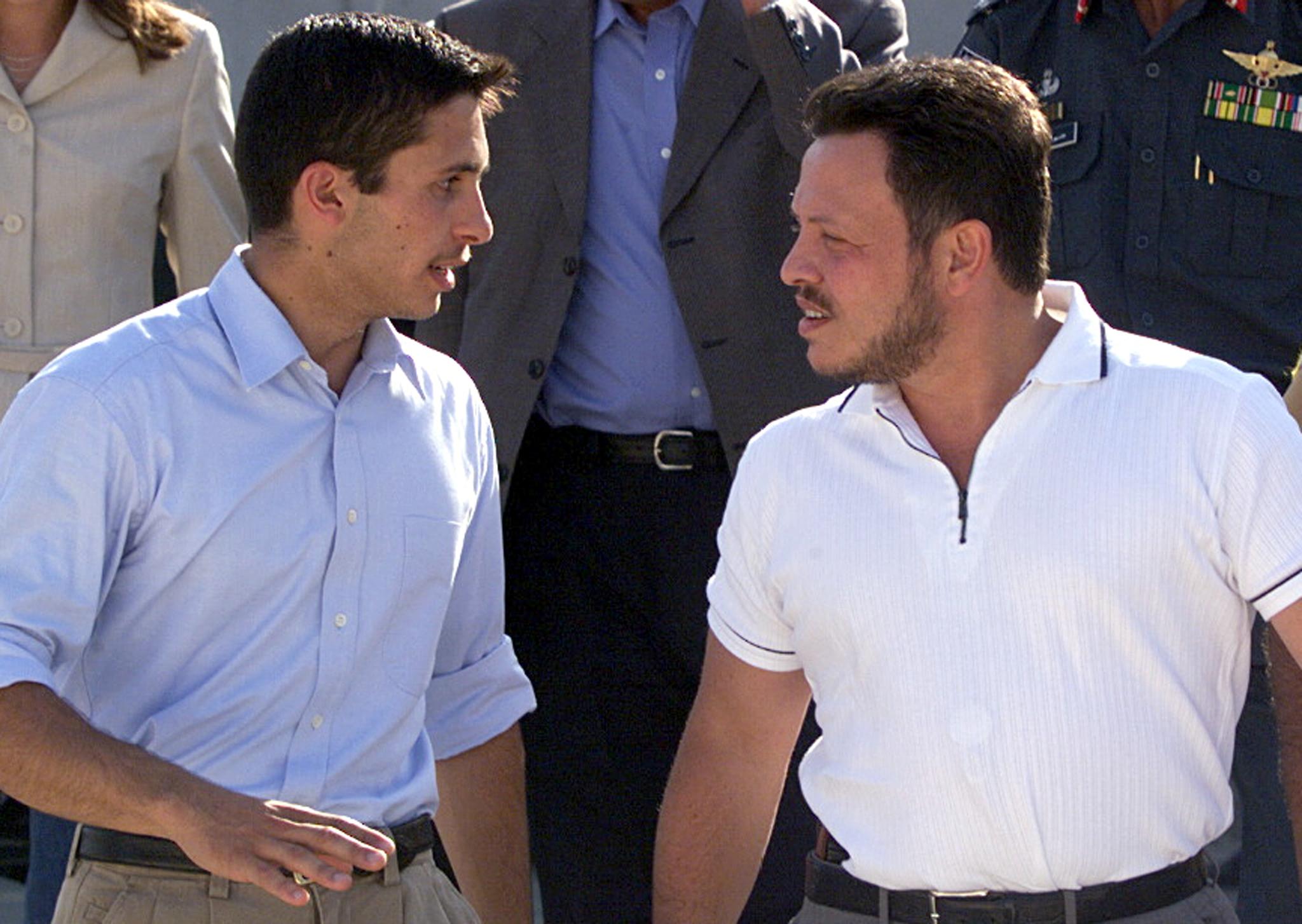Prince Hamzah and King Abdullah (Reuters)