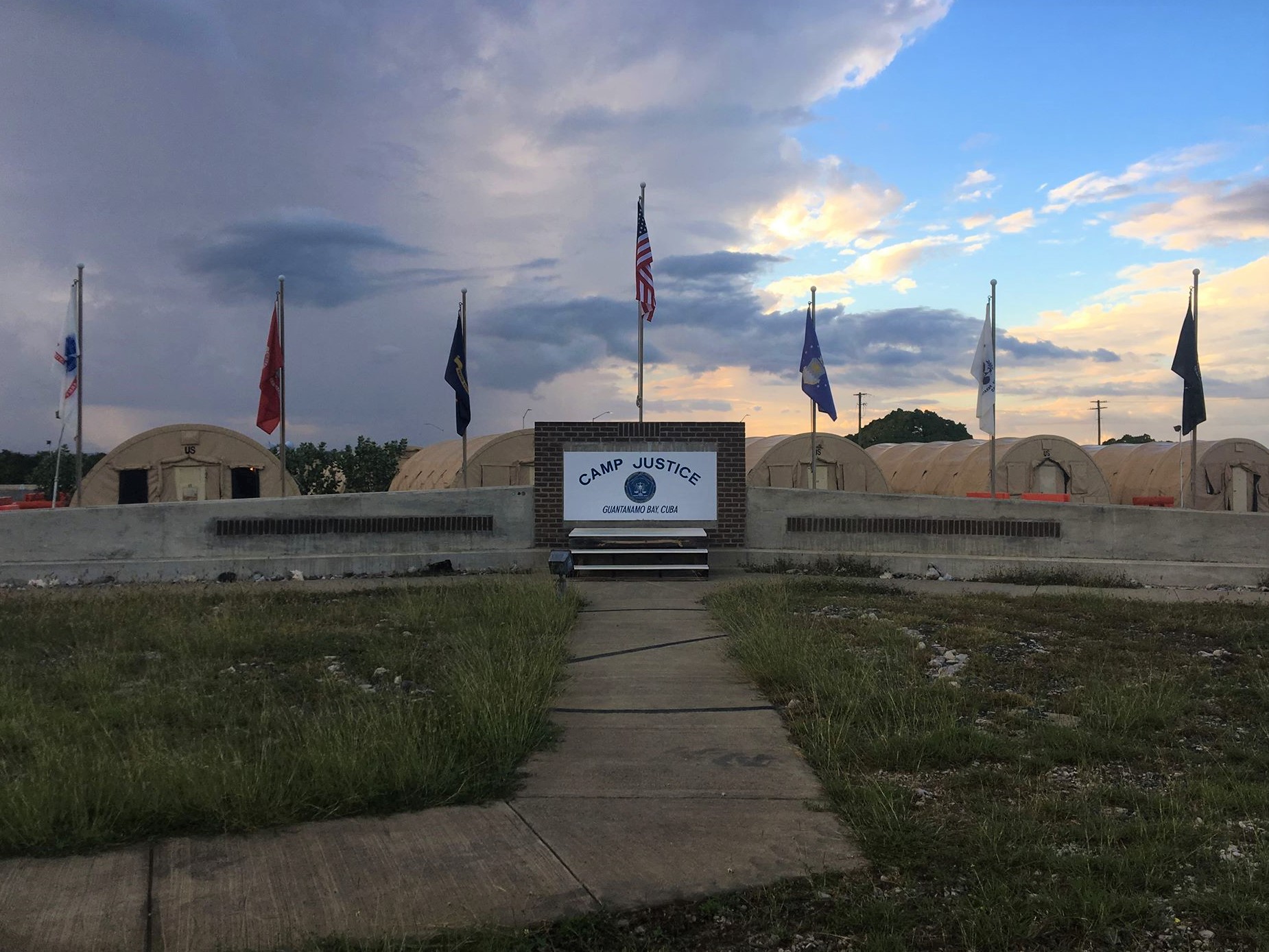 The war court at Guantanamo Bay is in an area of the base called Camp Justice, but photos of the courtroom are prohibited (MEE/Sheren Khalel)