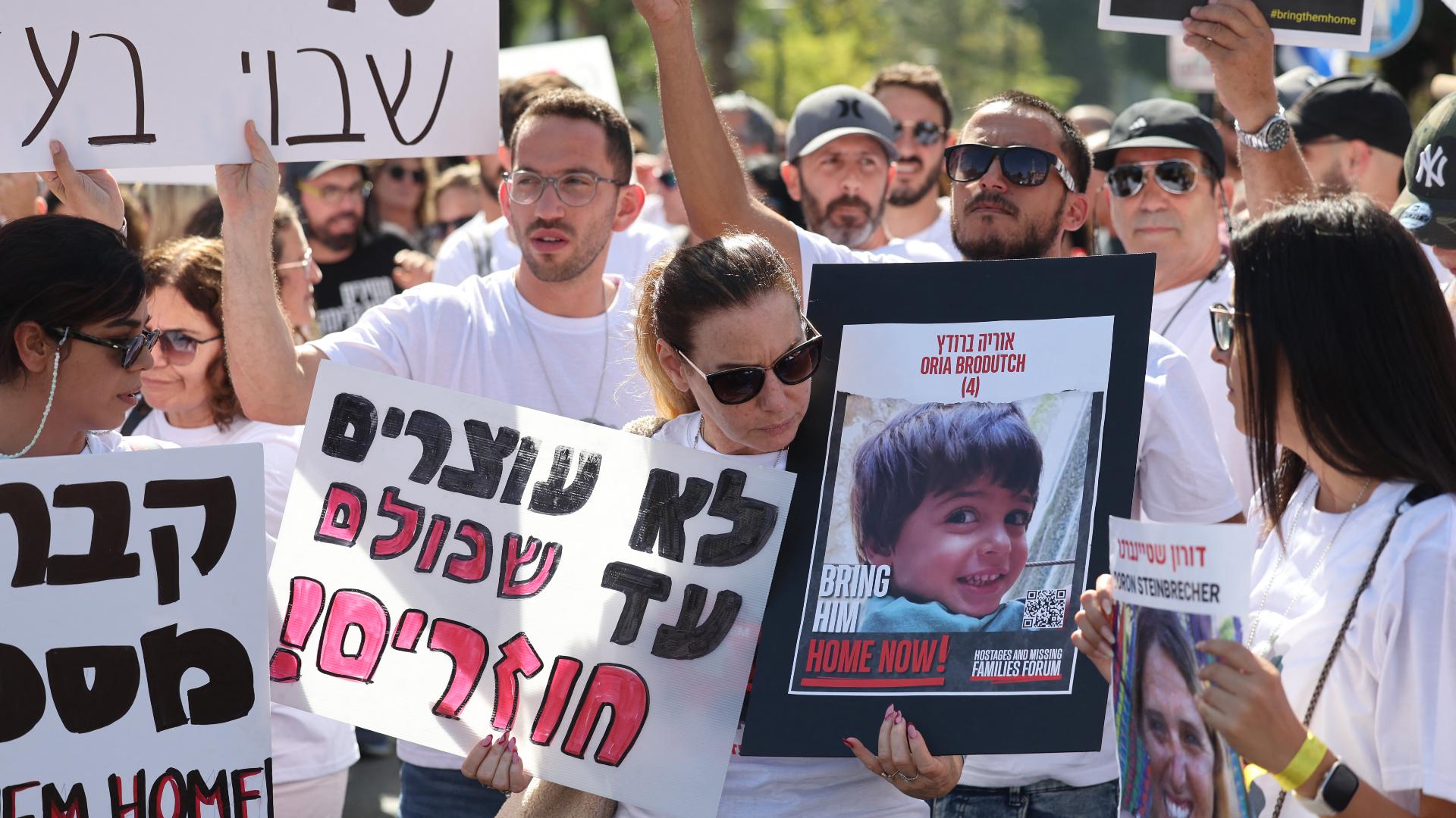 israel-hostages-protest-october-2023-afp