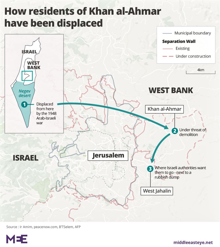 Map of Khan al-Ahmar