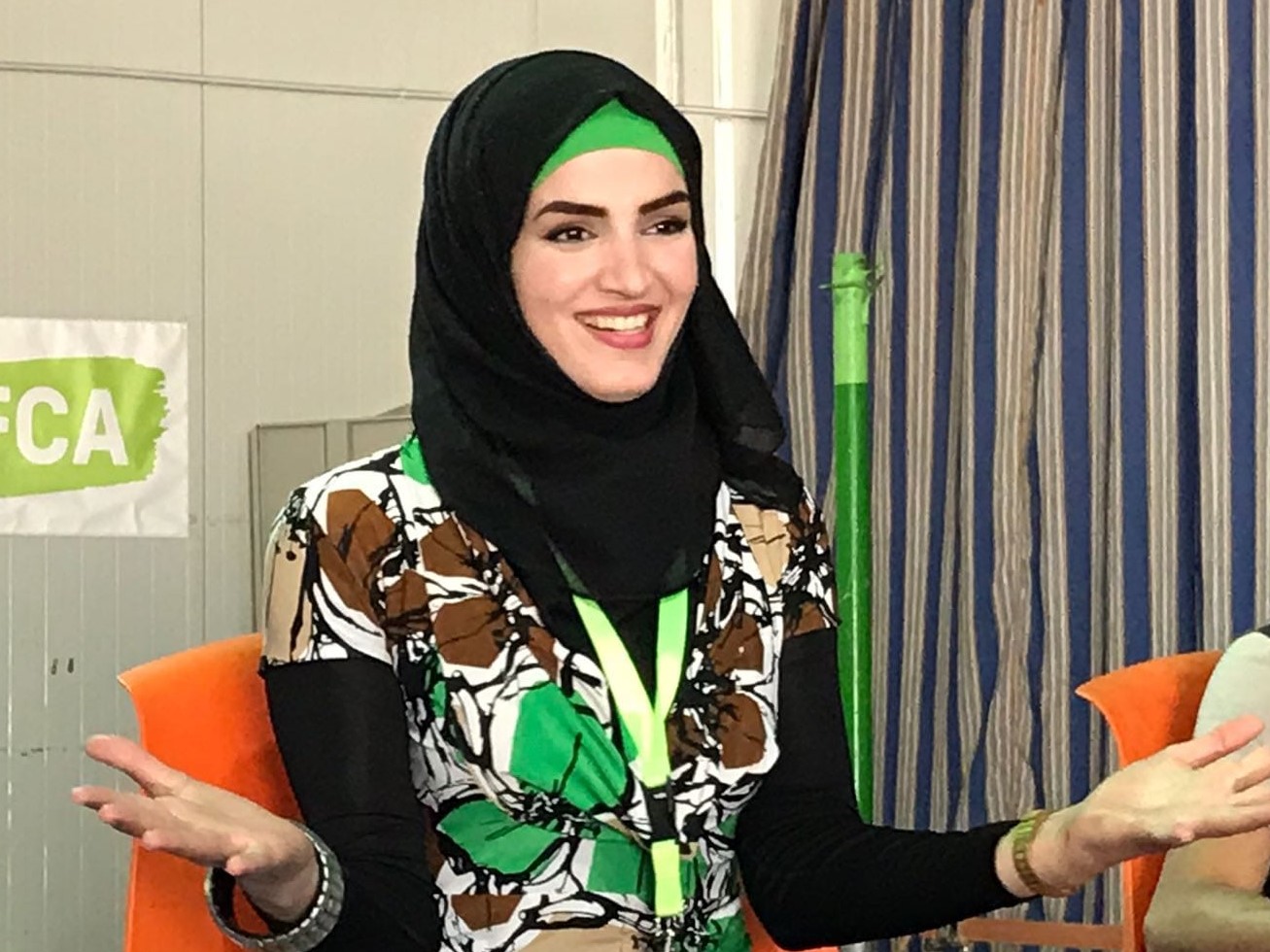 Muna 22, has been at Zaatari for five years. She trained with the circus and is now a trainer (Photo:Tanushka Marah)