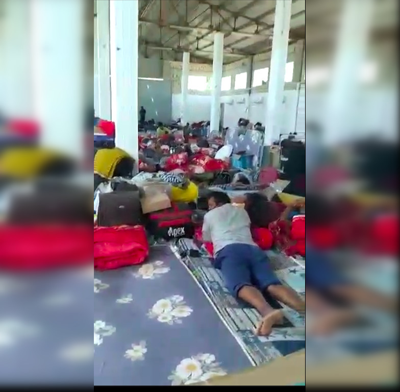 Cramped conditions have meant that the undocumented workers have been unable to properly socially isolate (MEE)