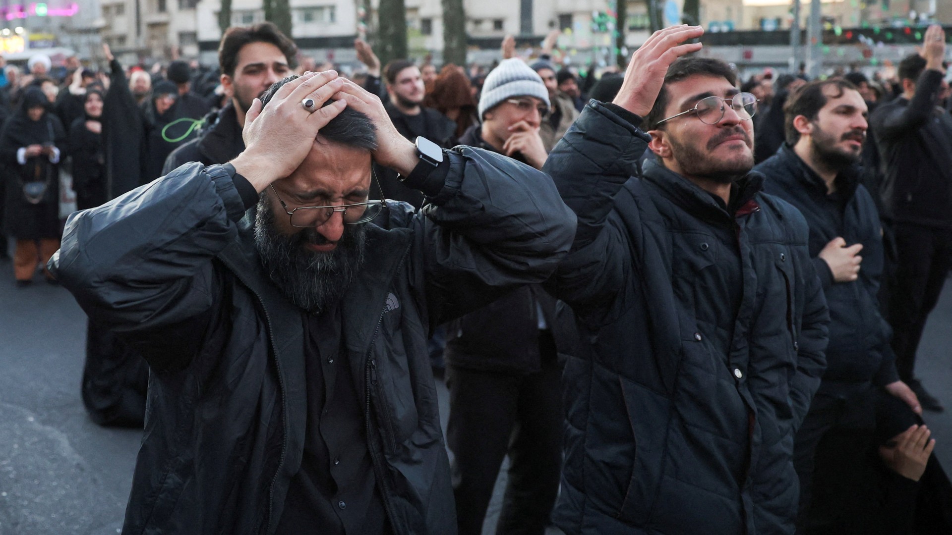People mourn at Enghelab Square, after Iran's Supreme Leader Ayatollah Ali Khamenei was killed in Israeli and US strikes in Tehran, Iran, 1 March 2026 (Majid Asgarip/WANA via Reuters)