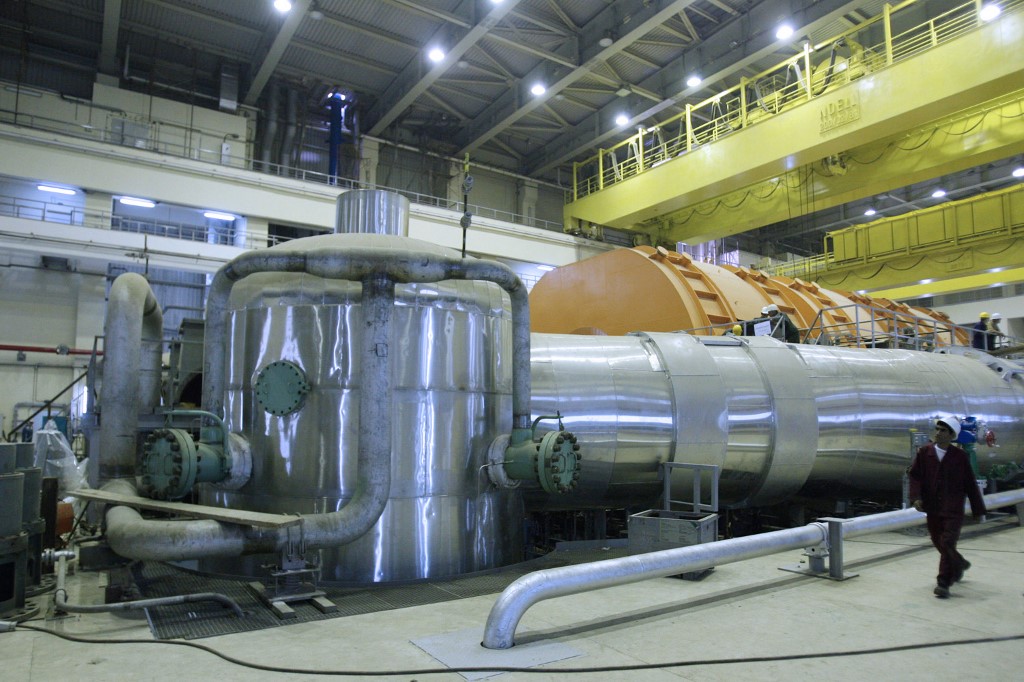 A picture shows the inside of a reactor at the Russian-built Bushehr nuclear power plant in southern Iran in 2010 (Fars News Agency/AFP)