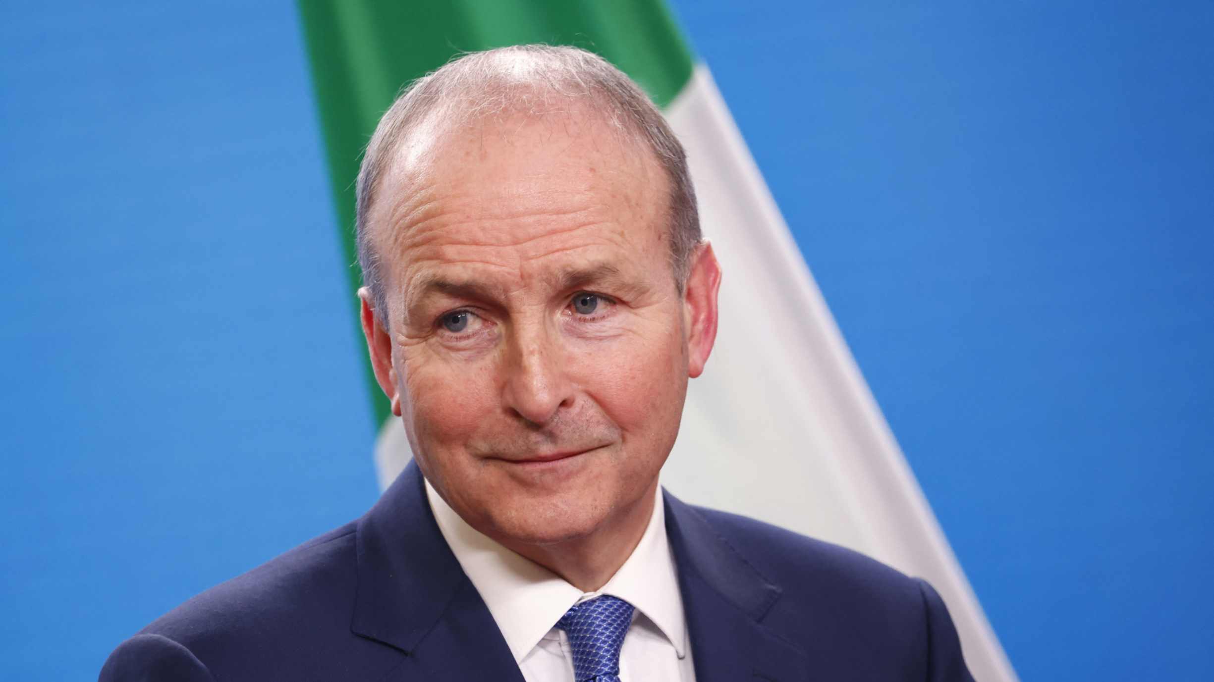 Irish Foreign minister Micheal Martin attends a joint press conference with his German counterpart at the Foreign Ministry in Berlin on 18 January, 2024 (Michele Tantussi/AFP)