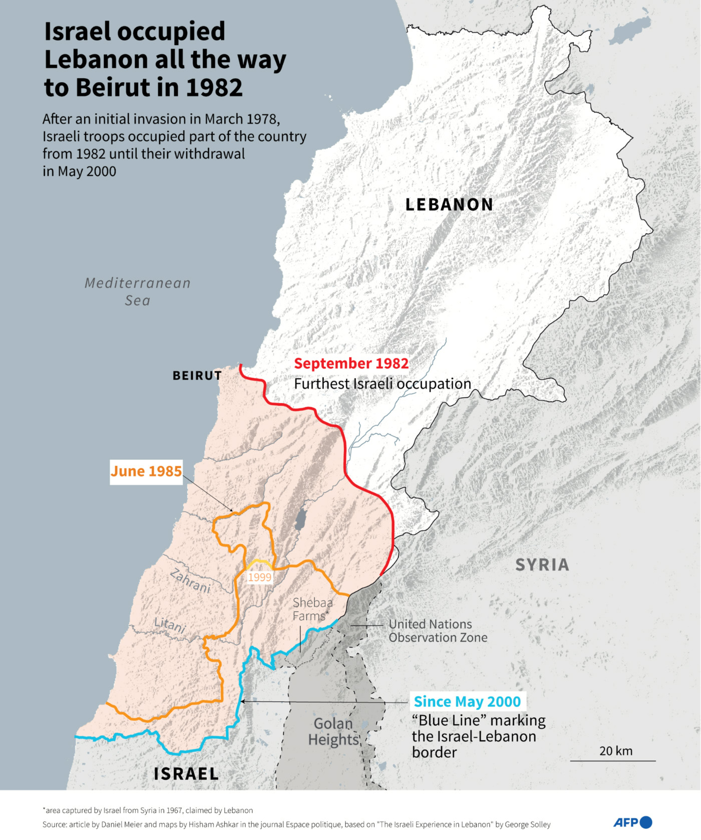 Israeli invasion of Lebanon, 1982 (AFP)