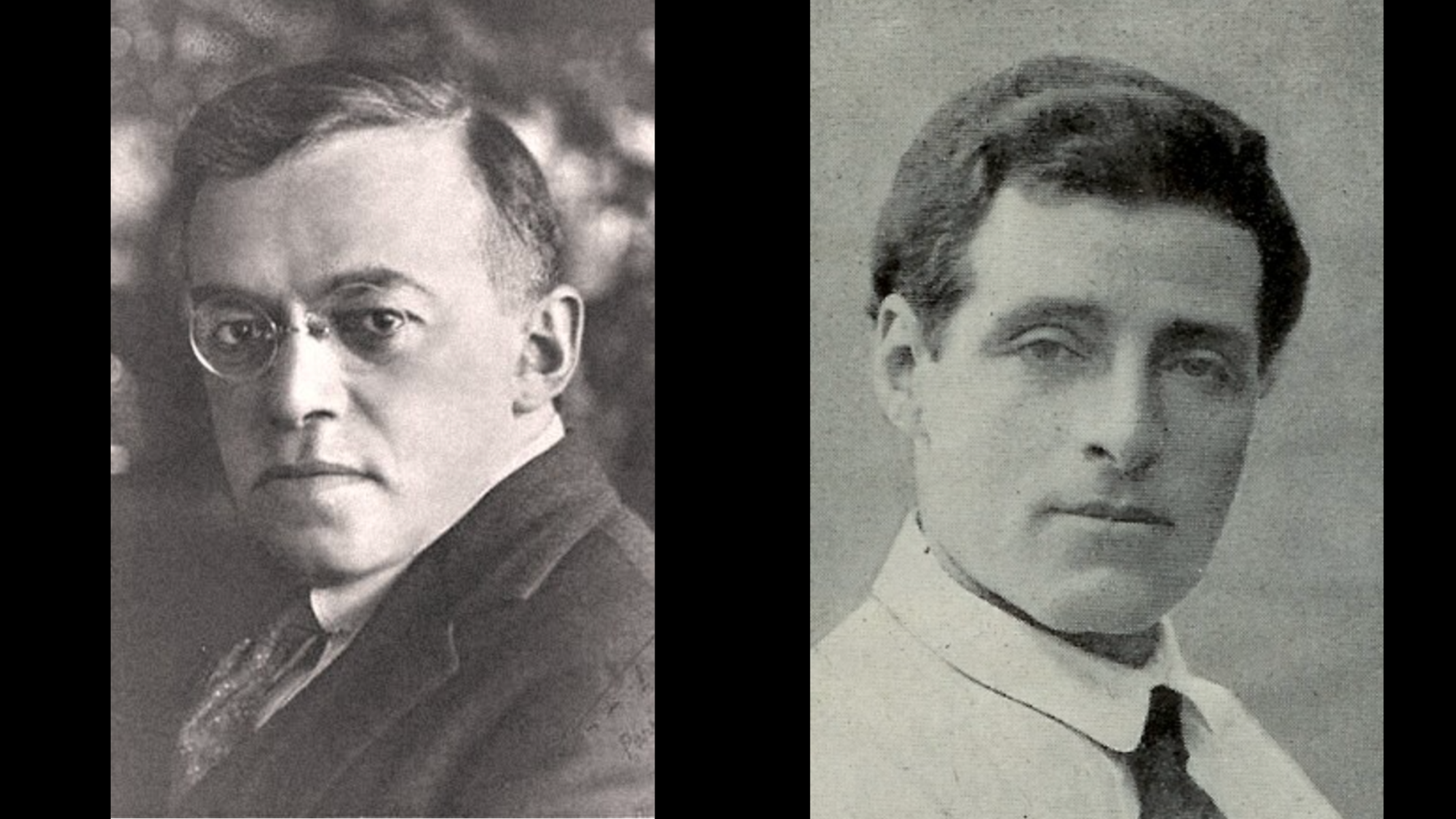 Vladimir Jabotinsky (left) and Joseph Trumpeldor (Wikipedia Commons)