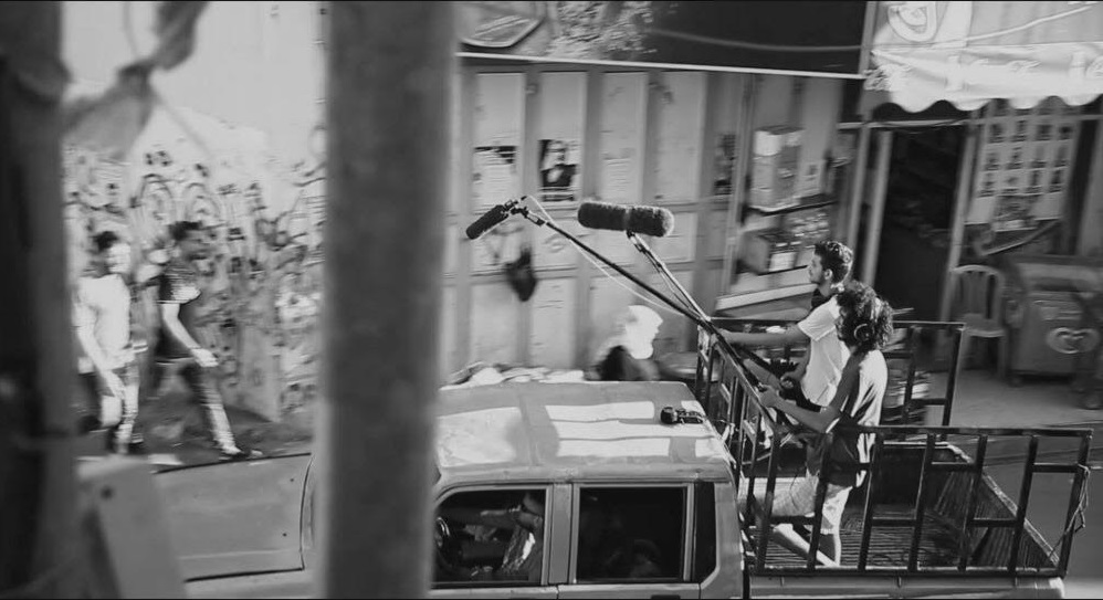  Ambience is shot in black and white, and incorporates the natural sounds of the Dheisha refugee camp (Courtesy of Wisam Al Jafari)