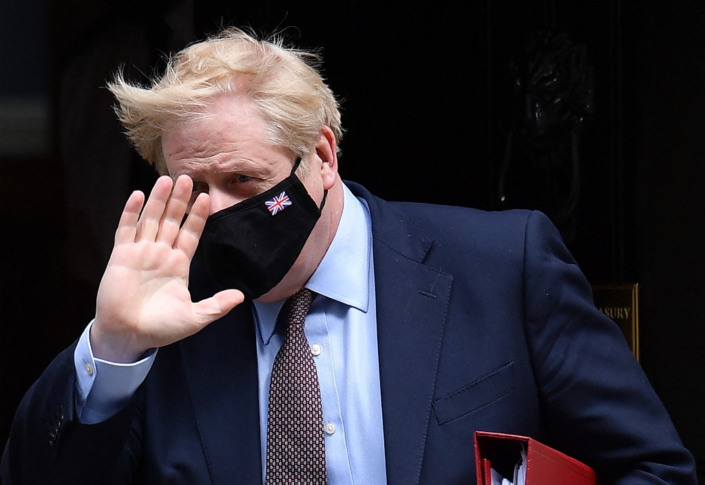 British Prime Minister Boris Johnson is pictured in London on 26 May 2021 (AFP)