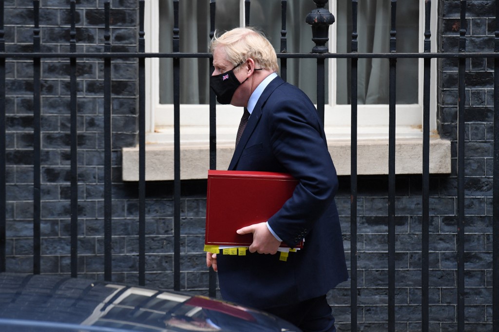 British Prime Minister Boris Johnson is pictured in London on 26 May 2021 (AFP)