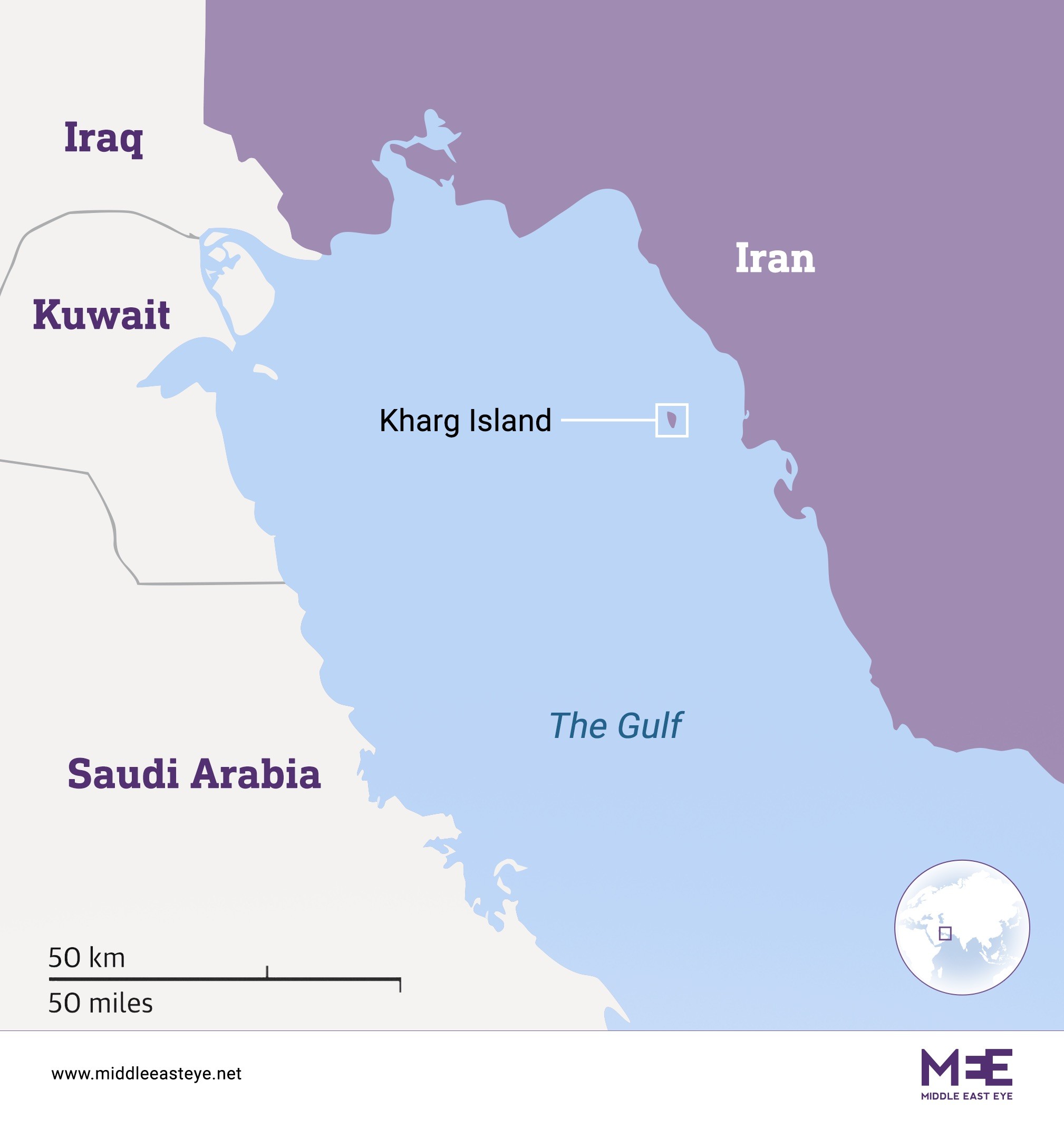 kharg island map