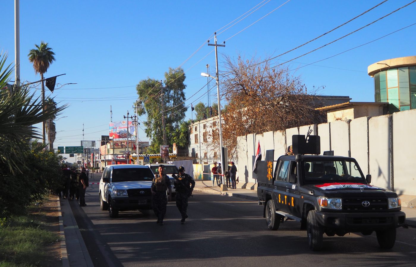 Iraqi security forces are on high alert in Kirkuk on 10 October 2021 (MEE/Tom Westcott)