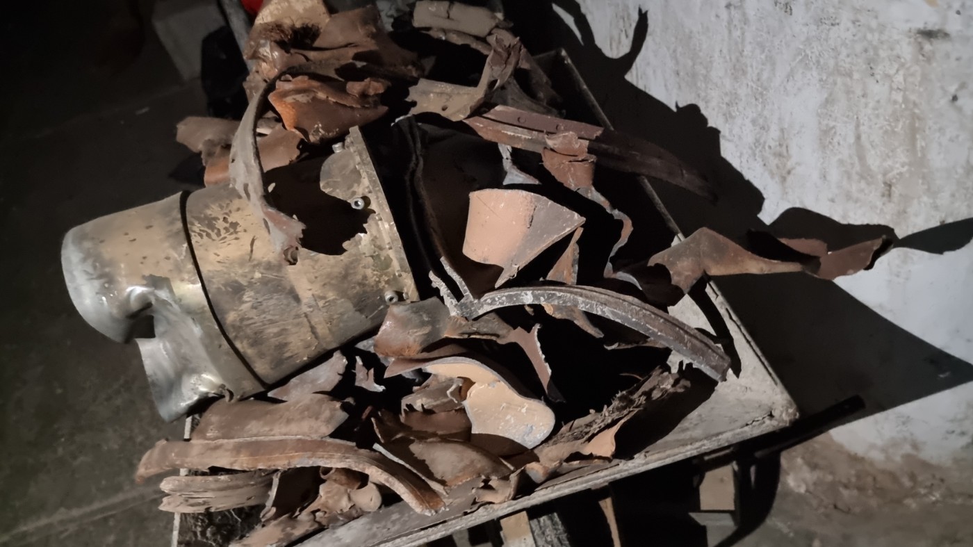 Iranian drone strike debris
