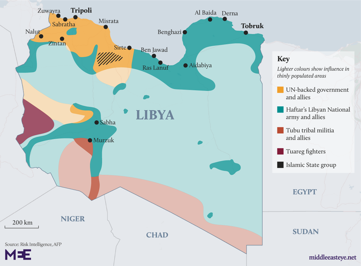 map of Libya