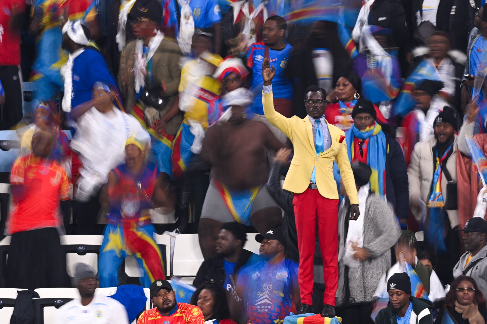 Michel Kuka Mboladinga poses during Afcon match between DR Congo and Botswana  at El Madina Stadium in Rabat on 30 December 2025 (AFP/Sebastien Bozon)