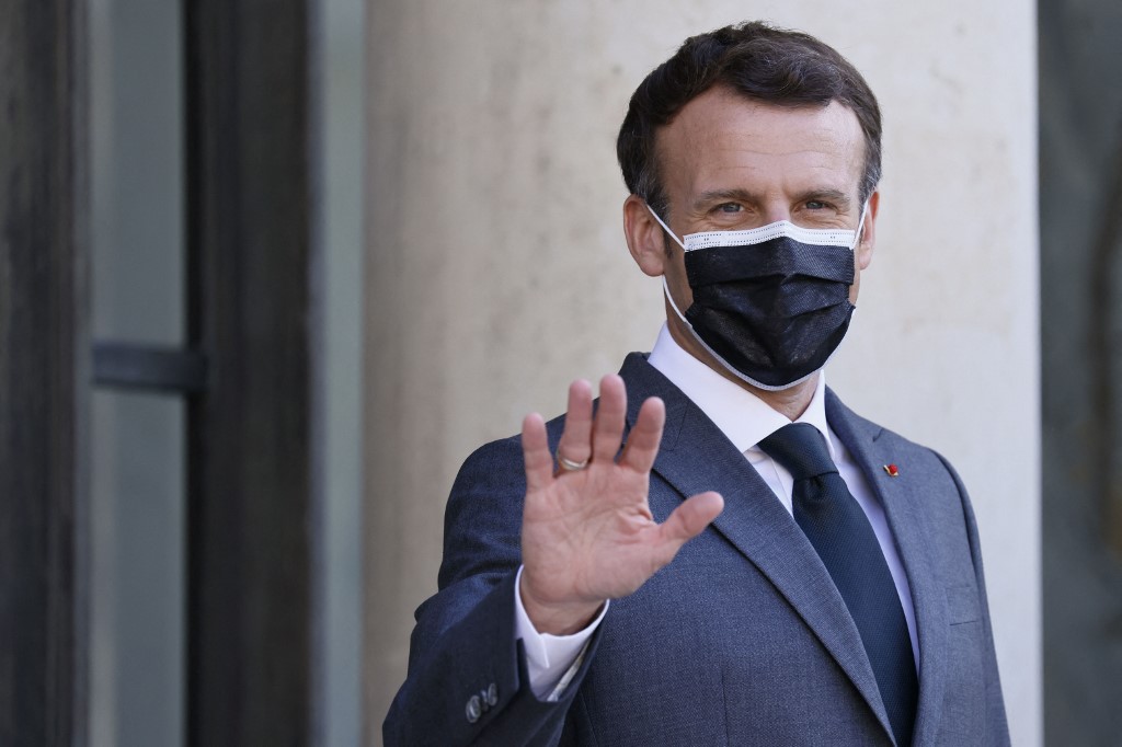 French President Emmanuel Macron is pictured in Paris on 15 June 2021 (AFP)