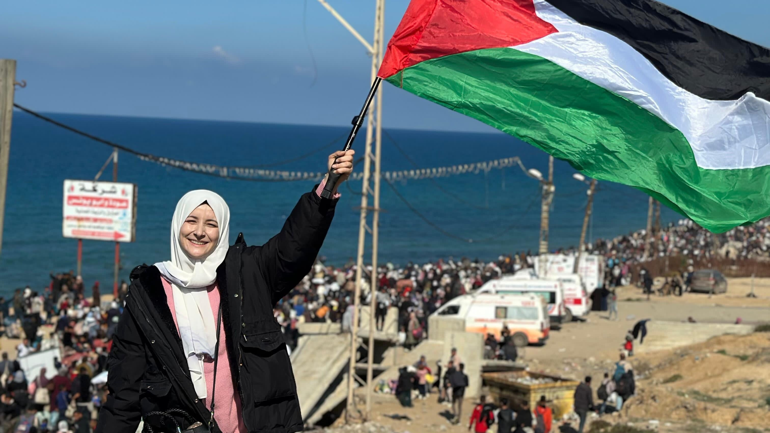 ‘I tried to frame the scale of what was going on: vast crowds moving on foot, carrying what remained of their lives, walking towards homes that might no longer be standing’ (Supplied photo)
