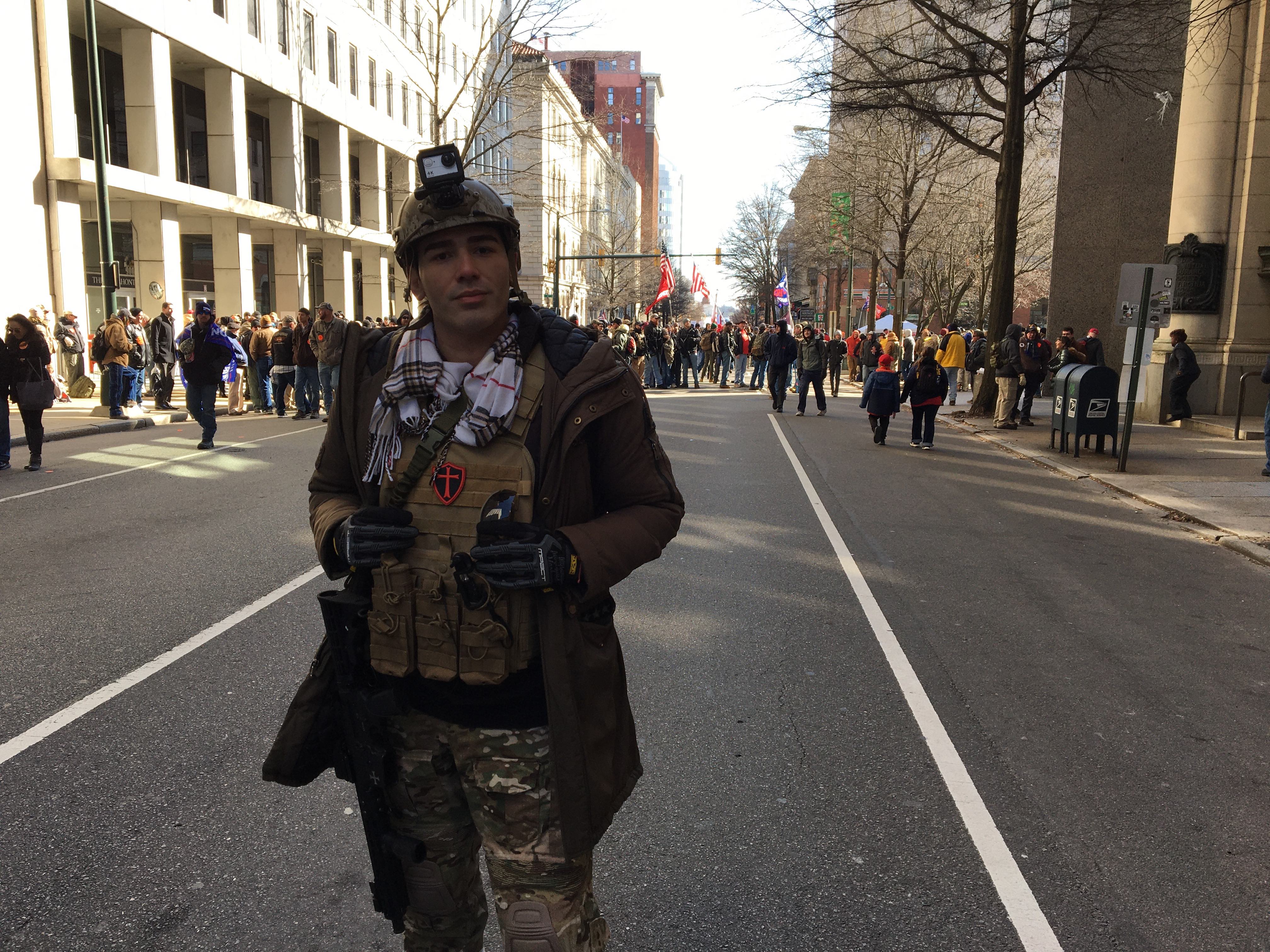 Paul Miller, 31, traveled to Richmond from New Jersey for the rally (MEE/Sheren Khalel)