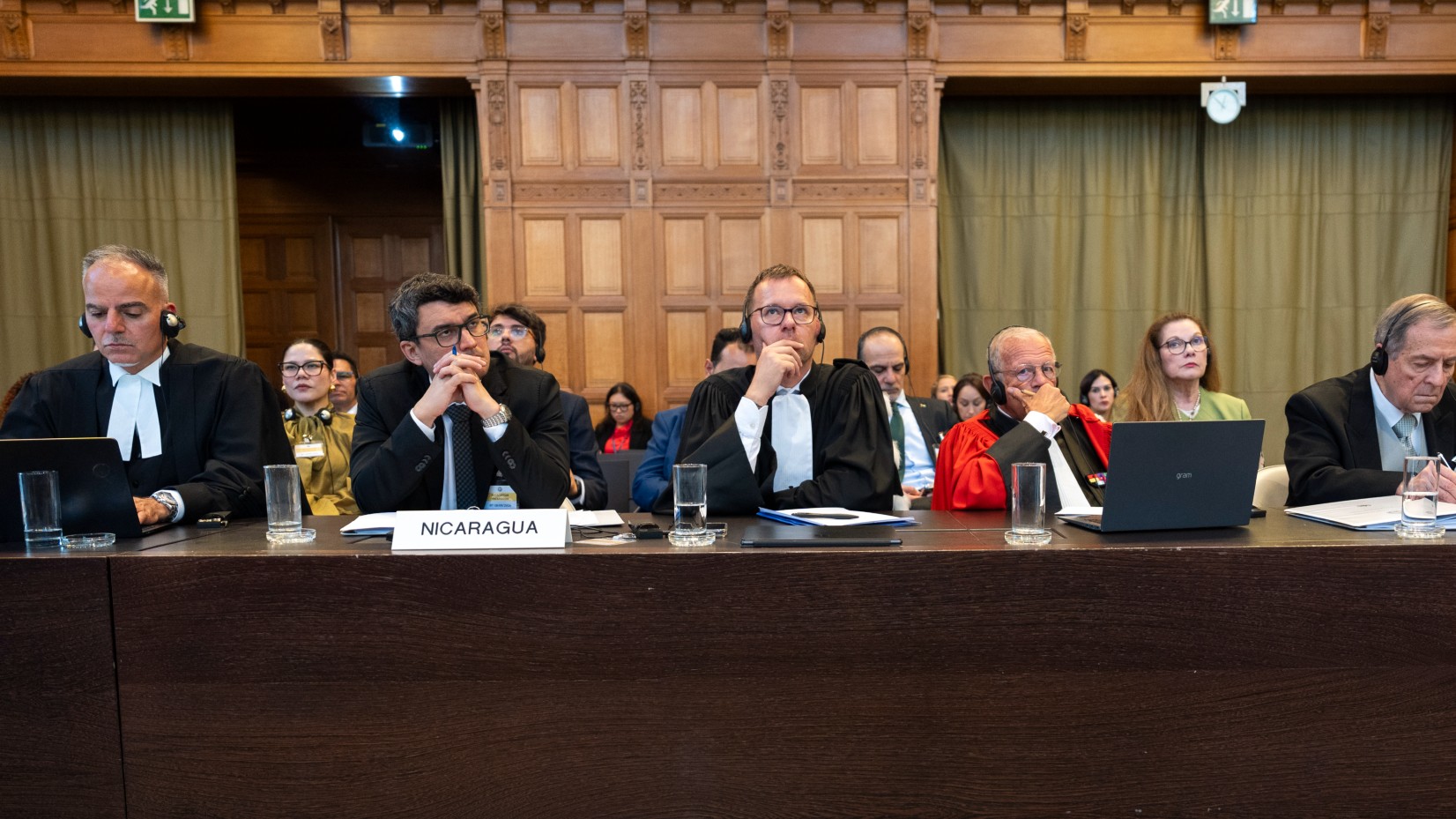 Nicaragua's legal team attending a hearing at the ICJ on 8 September (ICJ photo)
