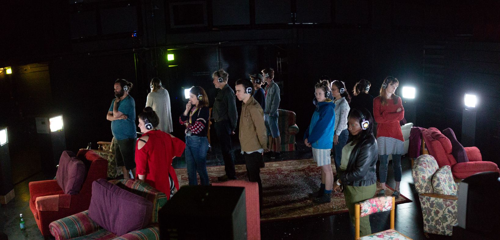 The audience at the Battersea Arts Centre during Now is the Time To Say Nothing
