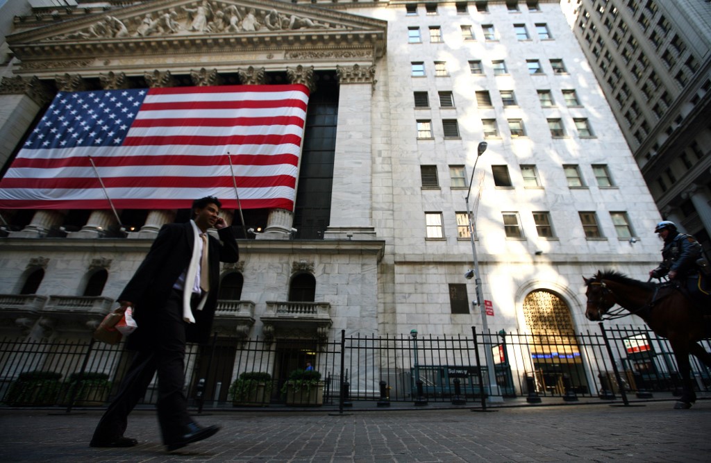 The New York Stock Exchange is pictured in January 2008 (AFP)